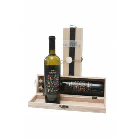 Κρασί "Βιδιανό Αλεξάκης" Σε Ξύλινη Συσκευασία Δώρου  - 1