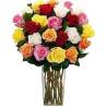 Bouquet With 24 Colorful Roses - 1