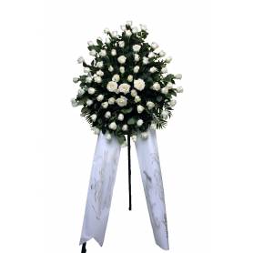 Funeral Hoop With Roses  - 1