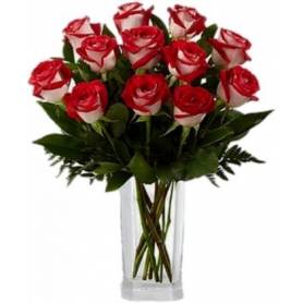 Bouquet With Bicolor Roses  - 1