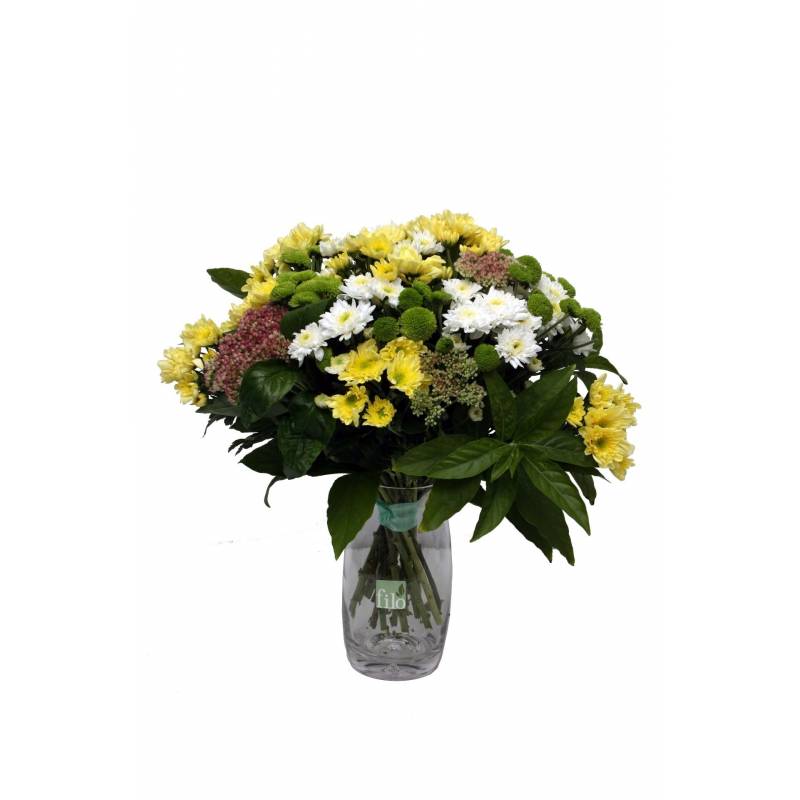 Bouquet With Colored Chrysanthemums - 1