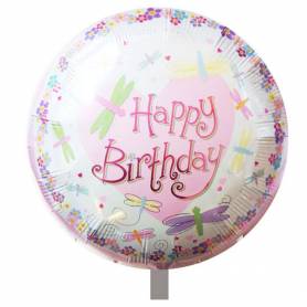 Foil Balloon Happy Birthday Butterflies - 1