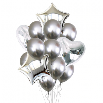 Silver Balloon Bouquet  - 1