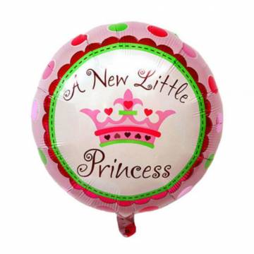 Round Foil Balloon with Crown - 1