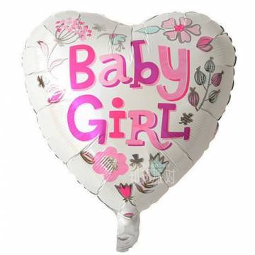 Heart Shape Foil Balloon Baby Girl - 1