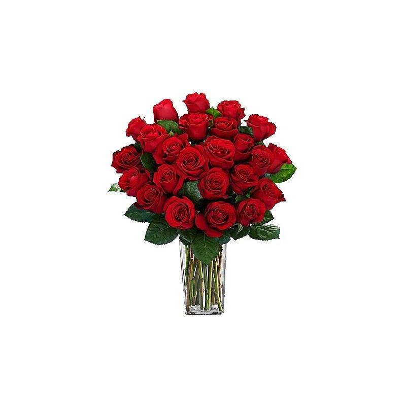 Bouquet With 24 Red Roses - 1