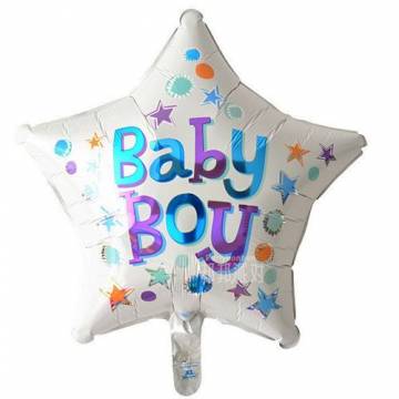 Foil Balloon Baby Boy Star - 1