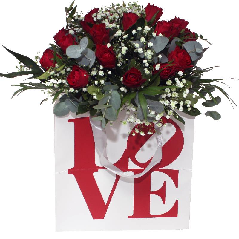 "Love bag"| Online Flowershop | Filo.gr