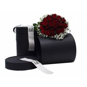 Surprise Hat Βox With Bouquet Of Roses  - 1
