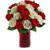 Bouquet With 18 White And White Roses - 1
